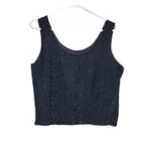 Chic Slip Under Shirt Top ~ Sz L ~ Black ~ Sleeveless